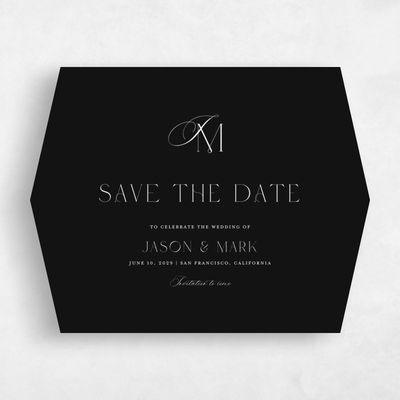 Black Diamond Wedding Save the Date - Galiena Landscape