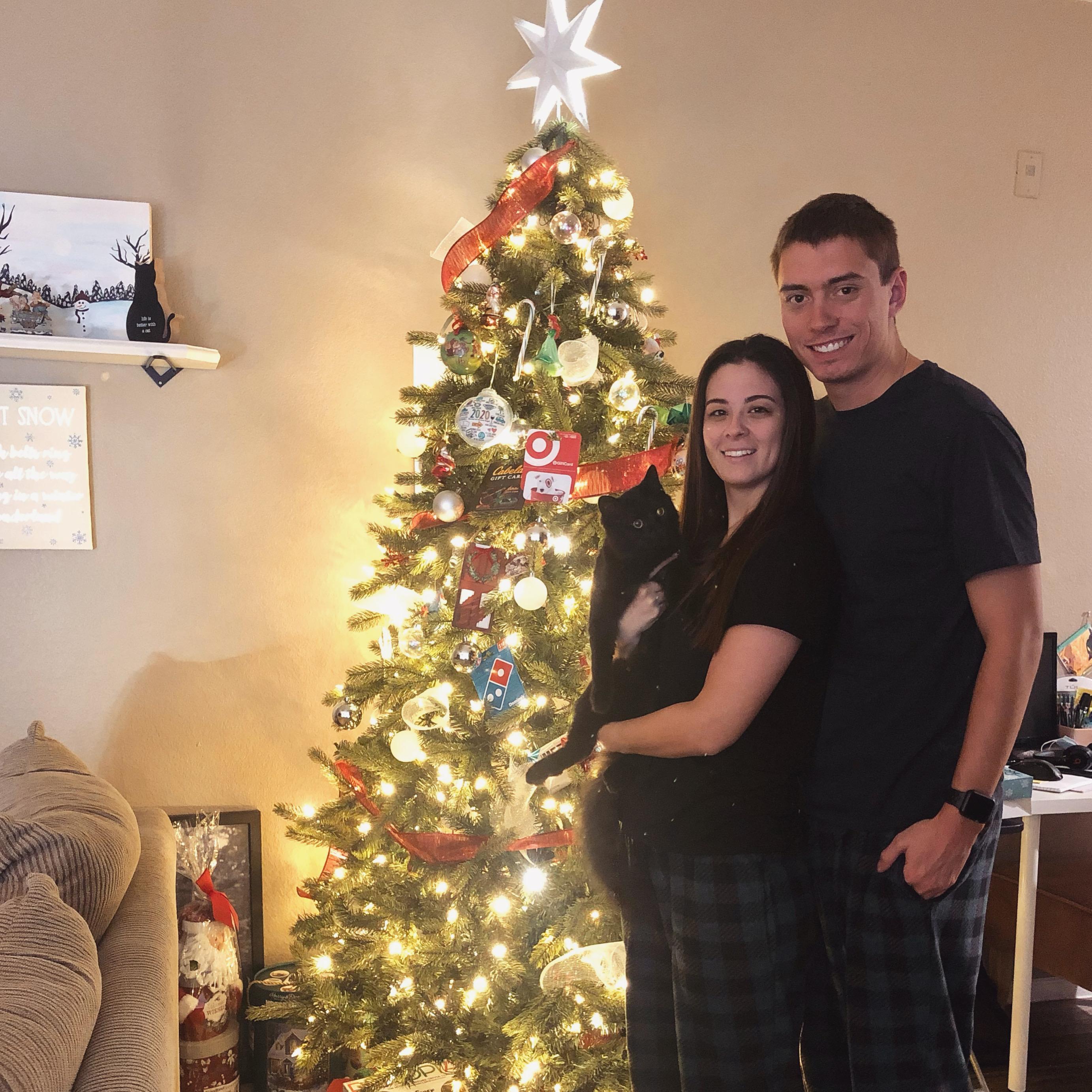 Christmas day with our fur baby, Murphy! December 2020.