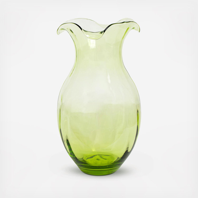 VIETRI, Hibiscus Glass Vertical Fluted Large Vase | Zola