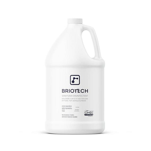 BRIOTECH Sanitizer Disinfectant Hypochlorous Spray, Kills 99.99% of Viruses & Bacteria, Eliminate Odor, Gentle for Nurseries & Play Rooms, Rinse Free Food Contact Surface Sanitizer, 1 Gal Refill