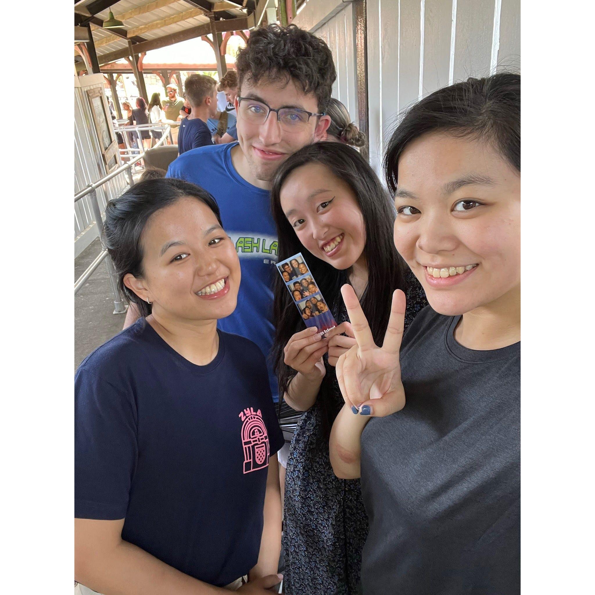 August 19, 2023 - The two along with Josie's sister and cousin went out to King's Island to enjoy some roller coasters