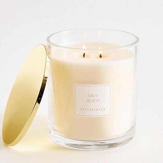 Signature Large Candle: Navy Beach (Redwood + Vetiver): 22 oz