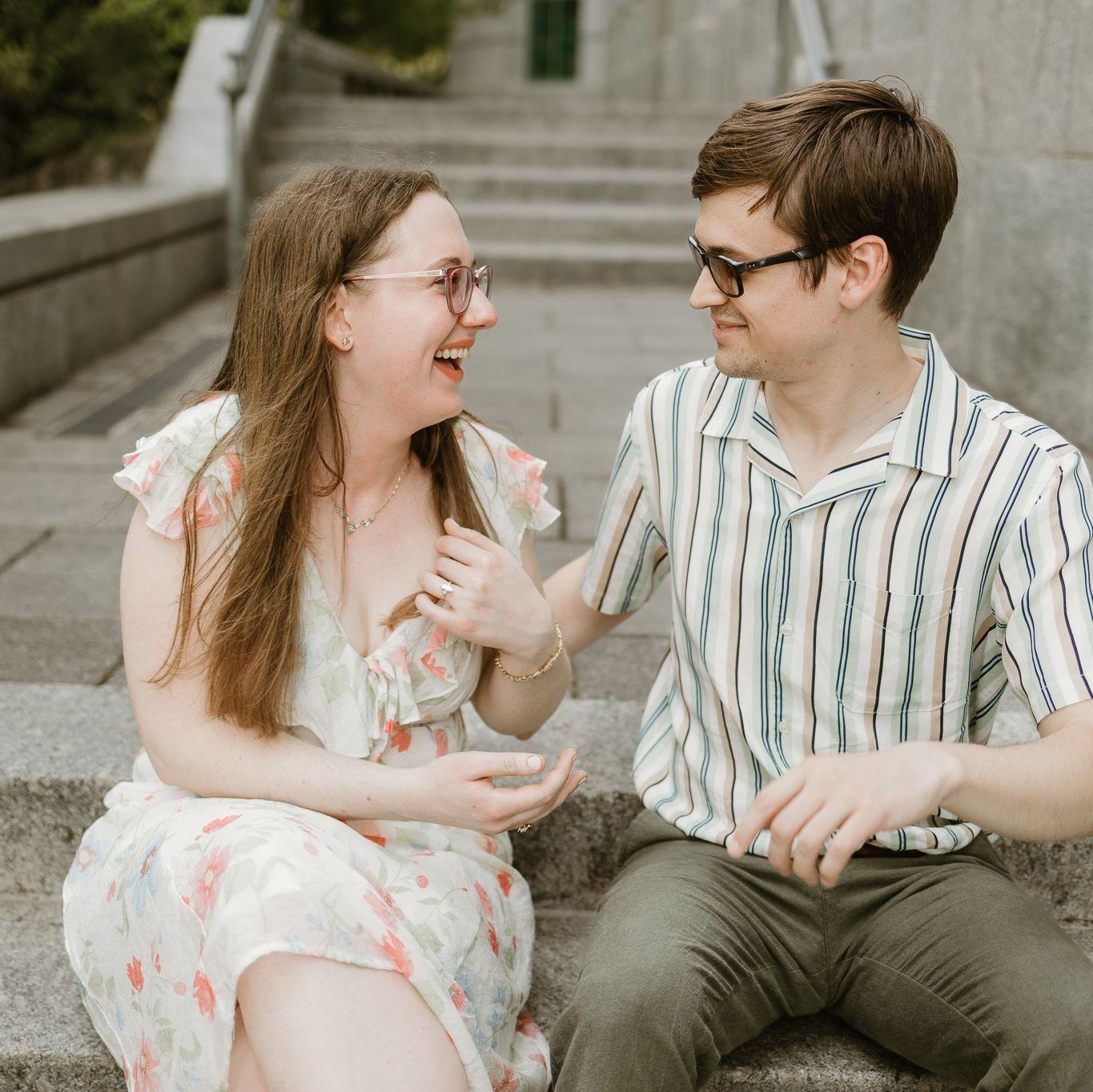We kept quoting Phineas and Ferb's fossils episode the entire photoshoot. If you see us smiling, it's cuz we're loudly yelling, "FOSSILS, DUN DUH DUNNN... BOOP" at each other.