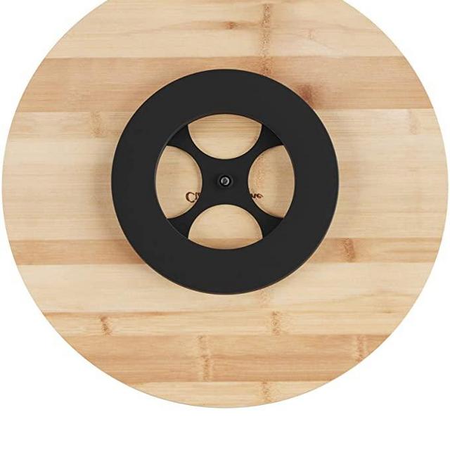Lavish Home Classic Cuisine Lazy Susan – All-Natural Bamboo Round Single Tier Turntable Kitchen Pantry and Vanity Organizer and Display with 14 Inch Diameter