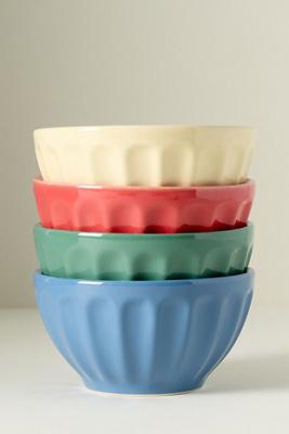 The Latte Stoneware Cereal Bowls, Set of 4: Amelie Edition
