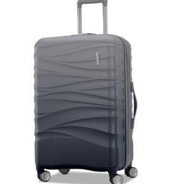 American Tourister Cascade Hardside Expandable Luggage with Spinner Wheels, Graphite, 24-Inch