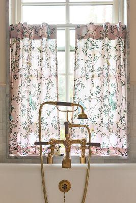 Priyanka Cotton Printed Bird Café Curtains, Set of 2