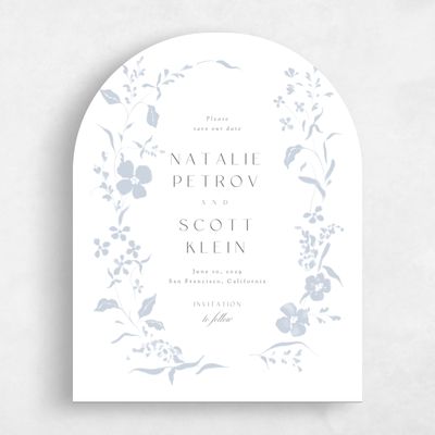 White Arch Wedding Save the Date - Lynette Portrait