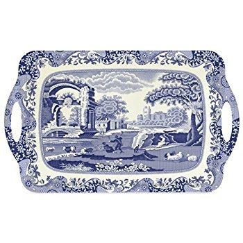Pimpernel Blue Italian Large Melamine Handled Tray (2019518337)