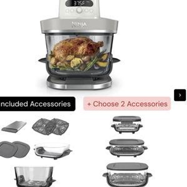 Build Your Own Ninja Crispi® Pro 6-in-1 Glass Countertop Air Fryer, Bone