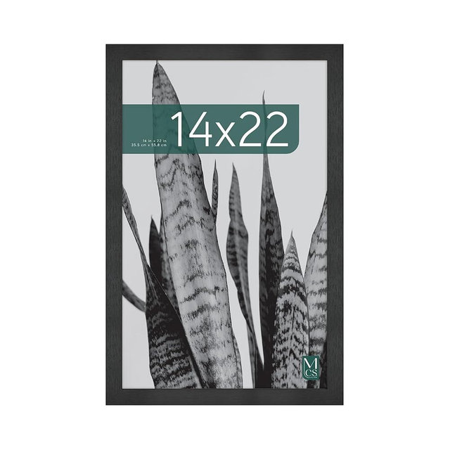 MCS Studio Gallery 14x22 Poster Frame Black Woodgrain Engineered Wood, Vertical & Horizontal Wall Hanging Large Picture Frame for Photos, Posters & Art Prints (1-Pack)