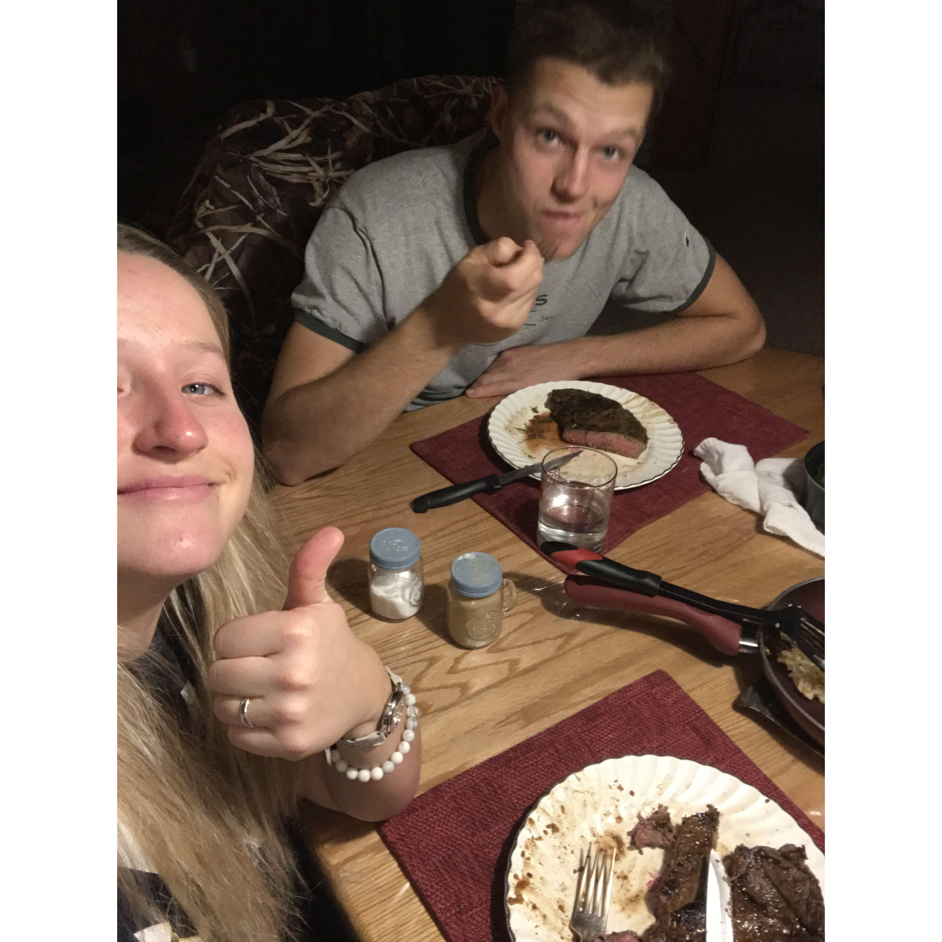 Cabin dinner!