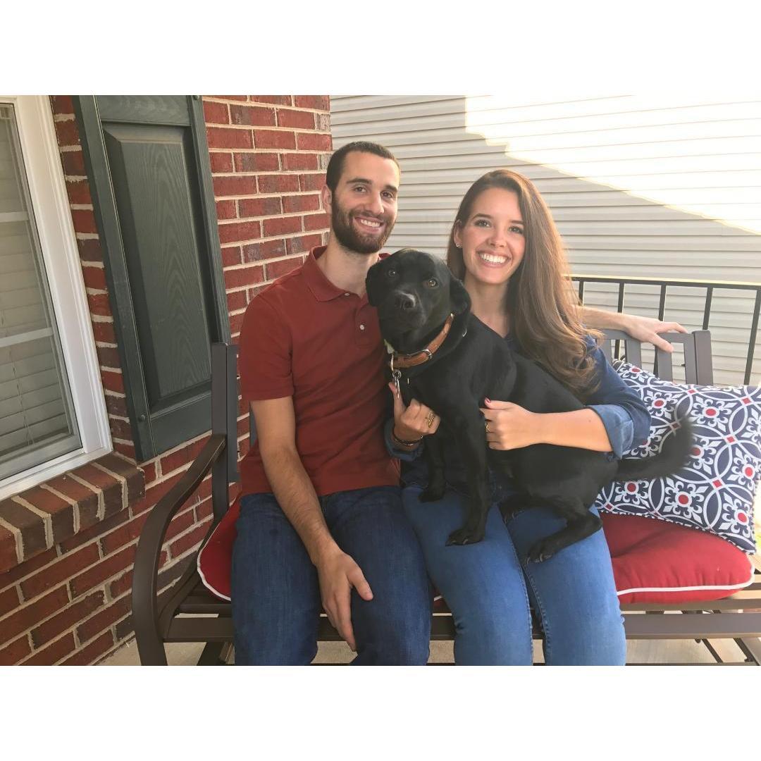 November 2016 - our first Thanksgiving family photo, complete with Mumford in the middle