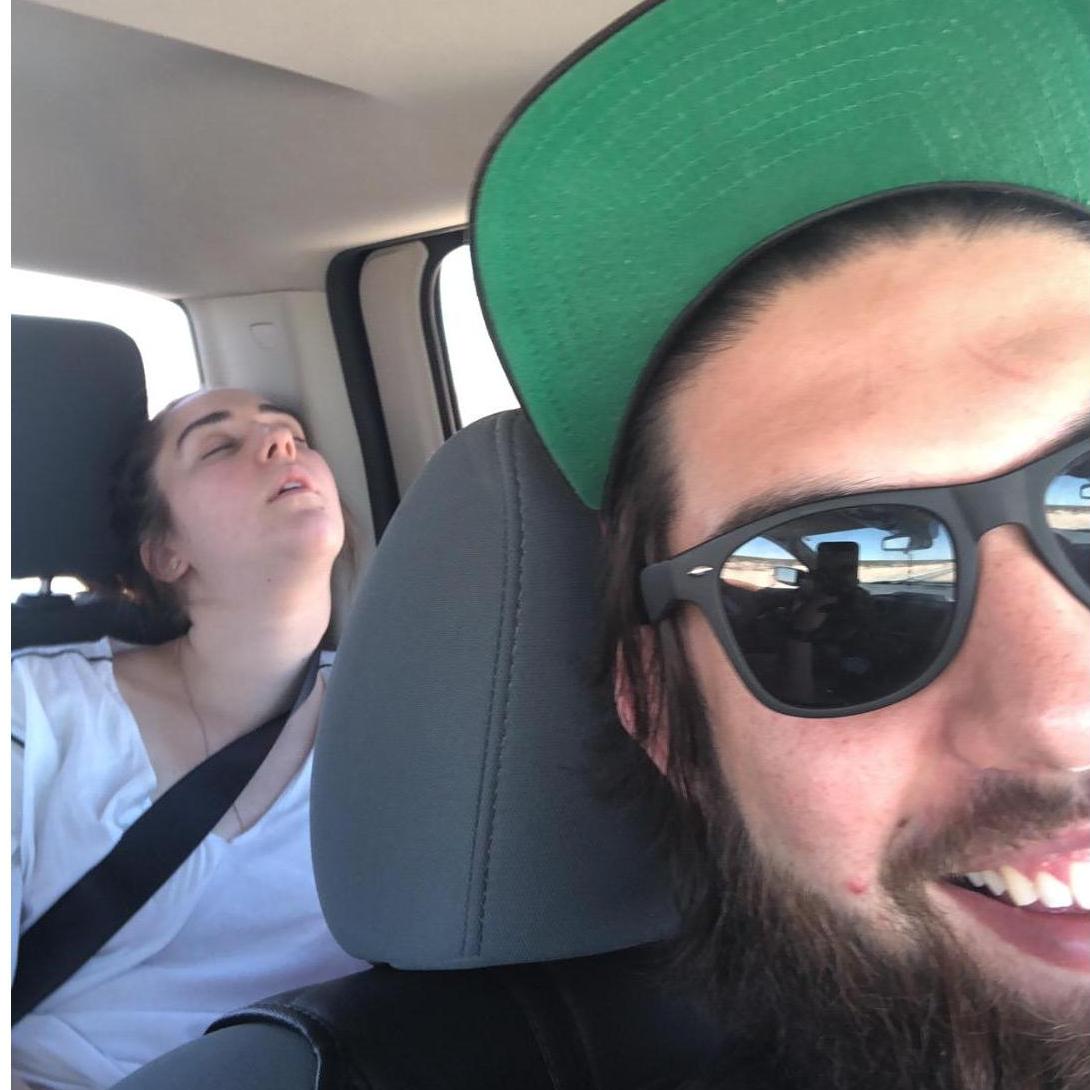 ......clearly I'm not a cute sleeper, and I think this is a cringe picture, but I'm practicing my compromising skills early by uploading this for him