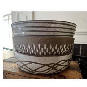 2 casserole/serving bowls made by Cindy Alvin