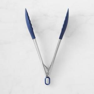 Williams Sonoma Stainless-Steel Silicone Tongs (12in. White)