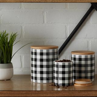 Buffalo Check Canister, Set of 3