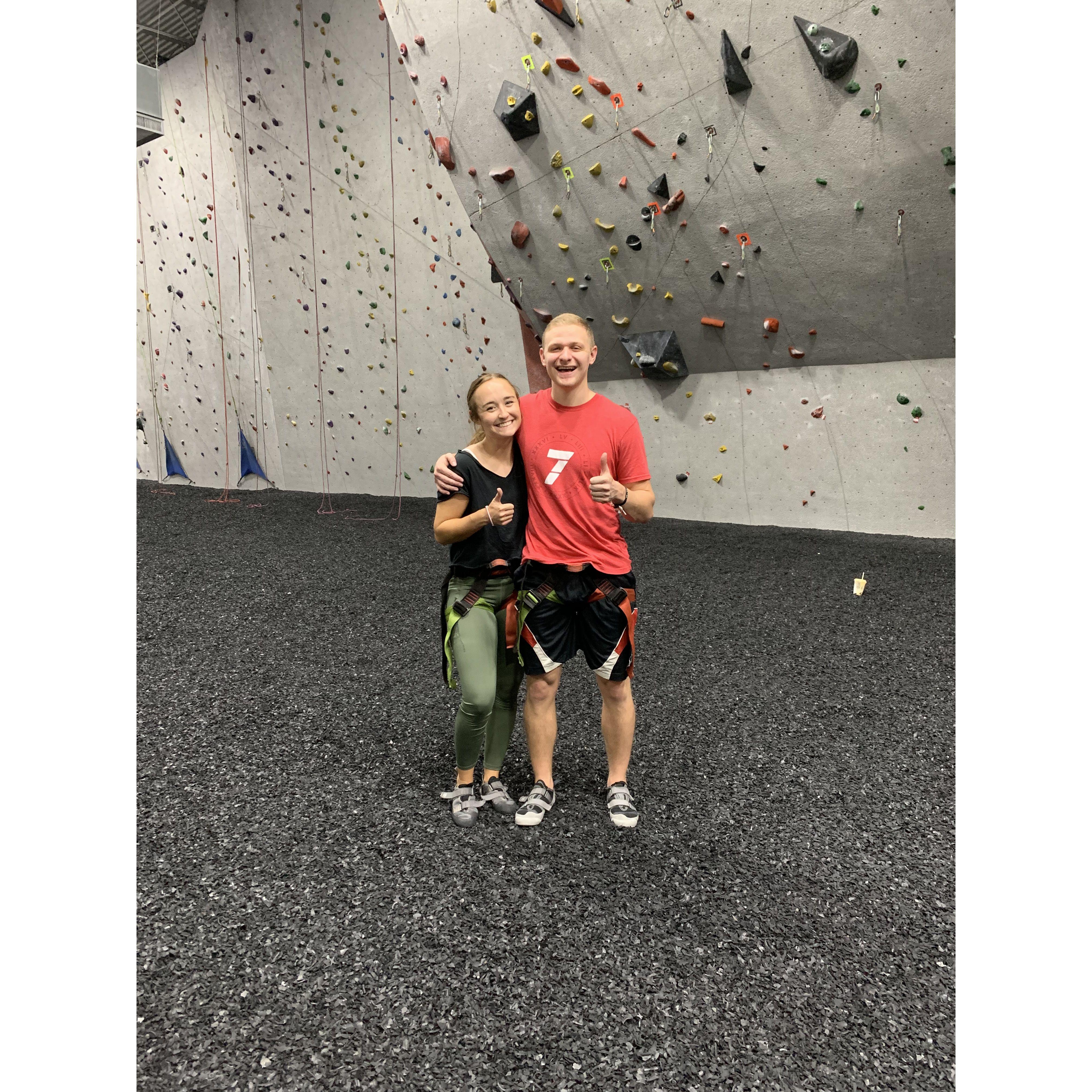 Date night rock climbing!