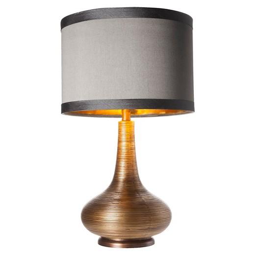 Turned Metallic Table Lamp (Includes CFL Bulb)