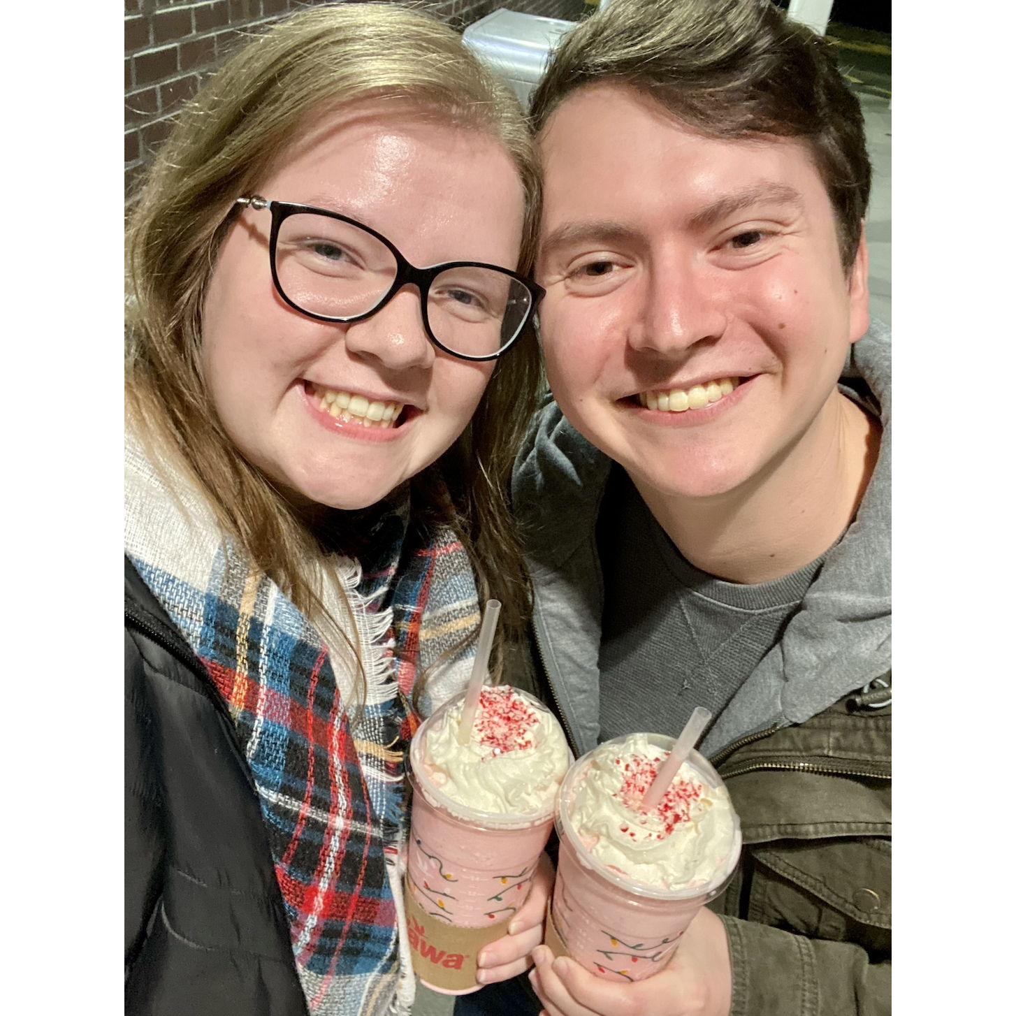 Peppermint milkshakes from Wawa!