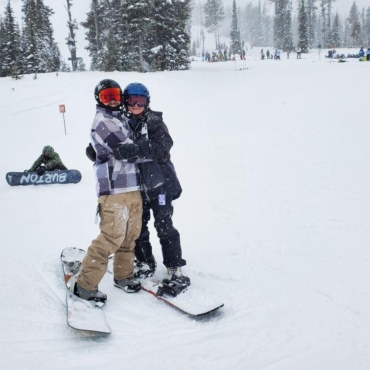 Bae Leo’s first time snowboarding