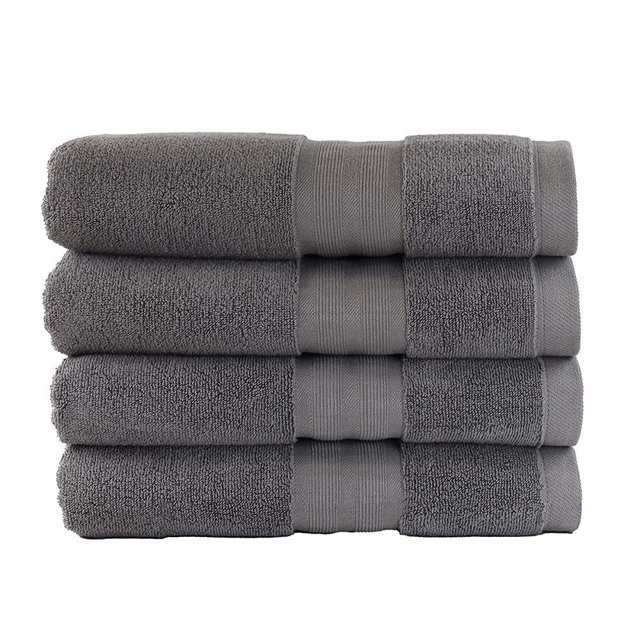 Made Here 100% Organic Cotton Luxury Bath Towel by 1888 Mills (4pk) - Mineral Grey