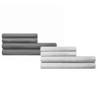 Calvin Klein Modern Cotton Body Solid King Flat Sheet in Grey