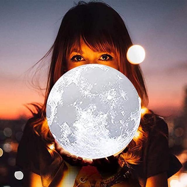 Moon Lamp Large 11in,6in,7in,9in,10in and 12in Moon Light Ball for Bedroom,Luna Lamp with16 Colors LED.