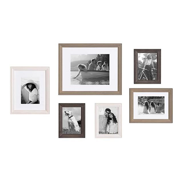 Kate and Laurel Bordeaux 6 Piece Gallery Wall Frame Set, Multicolored