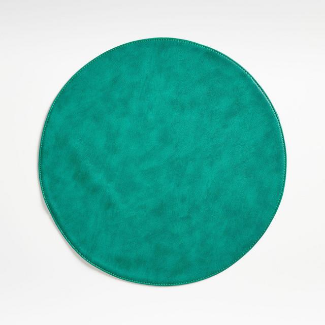 Maxwell Green Round Easy-Care Placemat