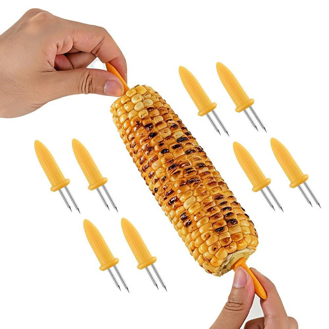 37 PCS Corn on the Cob Holders, Corn Cob Holders, Corn Holders, Corn Holders for Corn on the Cob, Corn on Cob Holders, Non-Slip Heat Resistant Handle Corn Forks Skewers for Sweet Corn Grilling.