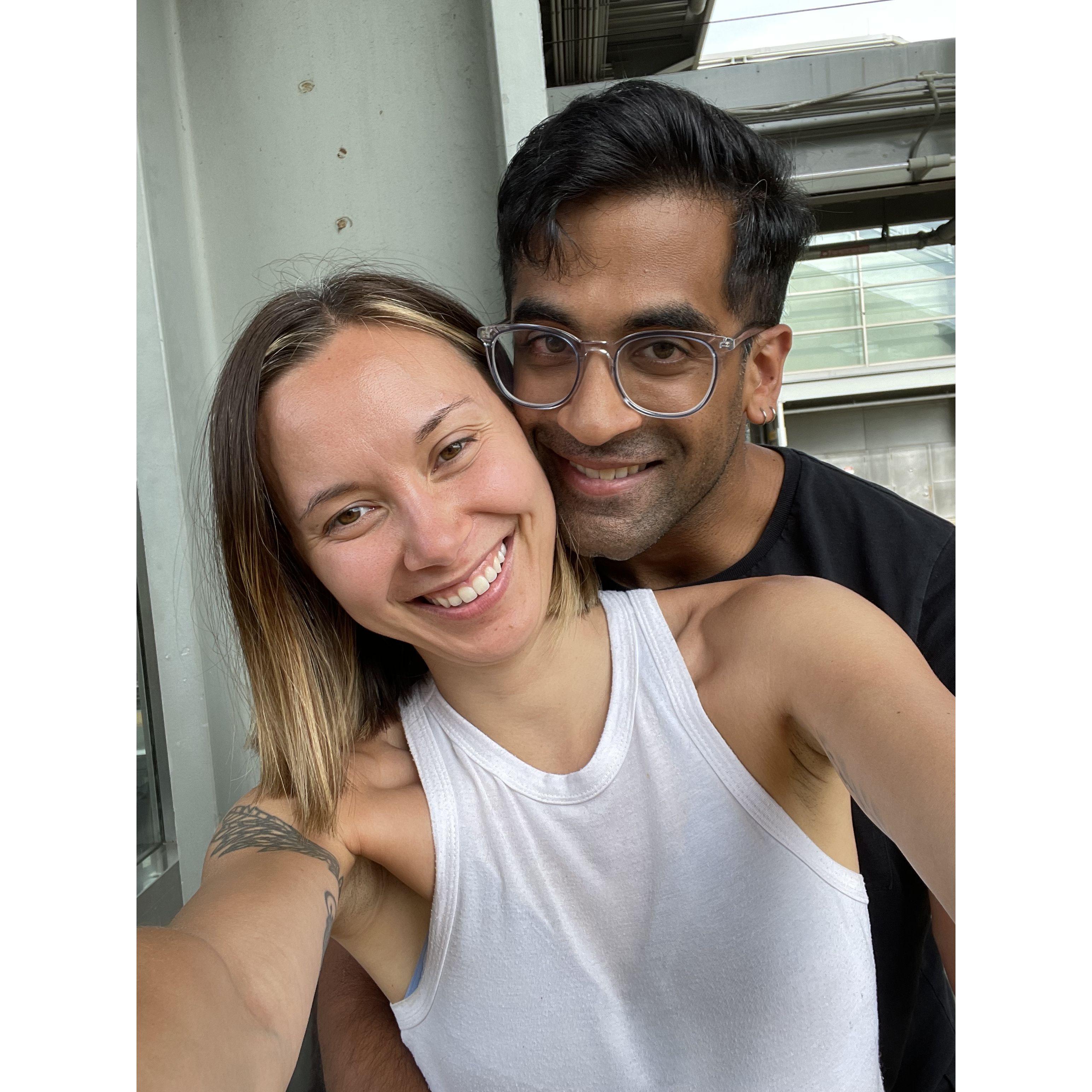 We knew it was fate when a month after we started dating we both had previous travel plans and landed in the same airport at the same time. If we didn't meet through hinge we would've met there ;)