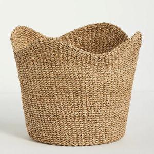 Genevieve Scalloped Woven Bin