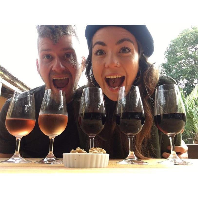 Excited about the wine tasting in Carmelo, Uruguay