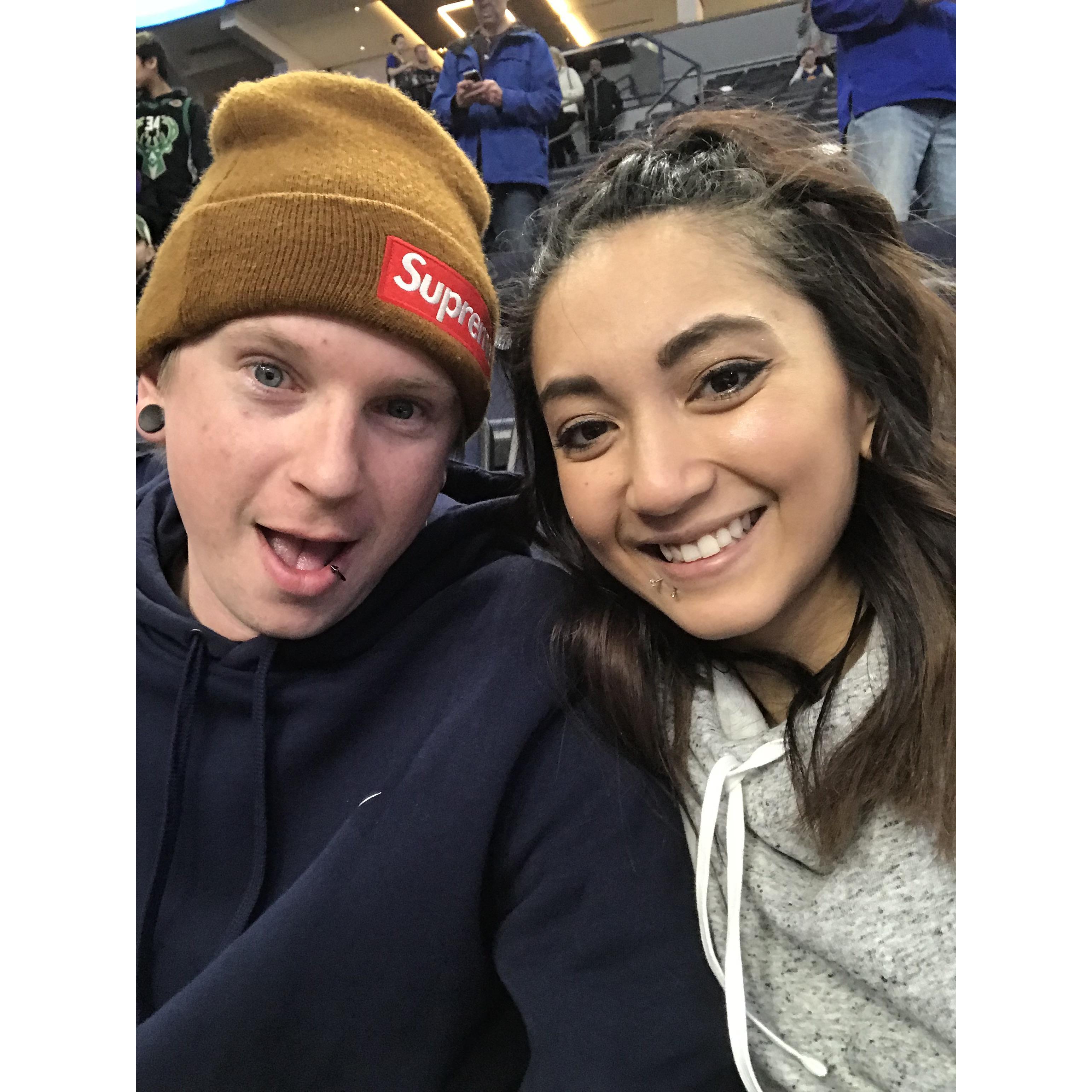 our first NBA game. Wolves VS. GSW
GO WOLVES.
