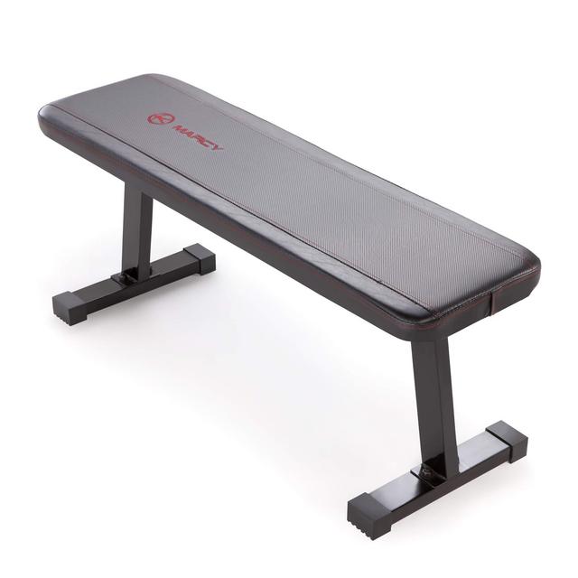 Marcy Flat Utility 600 lbs Capacity Weight Bench for Weight Training and Ab Exercises SB-315 , Black, 17 x 14 x 43.00 inches