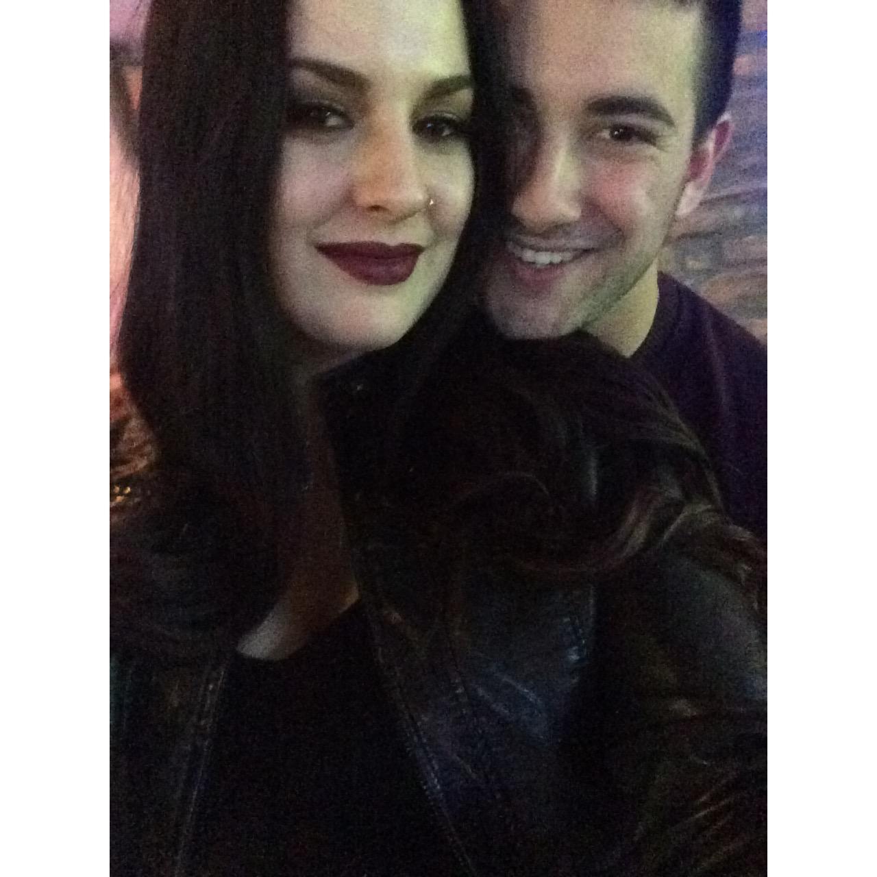 Our first photo together as a couple!