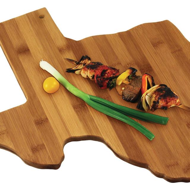 Totally Bamboo State Cutting & Serving Board – “TEXAS” ♻ 100% Organic Bamboo Board for Cooking, Entertaining, BBQ & Gift Sets! Designed in USA