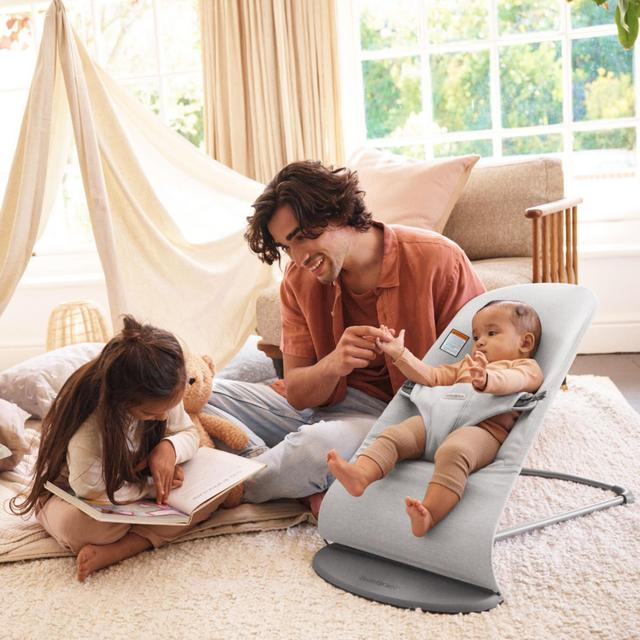 Baby Bouncer Bliss, Woven, Light Gray Melange