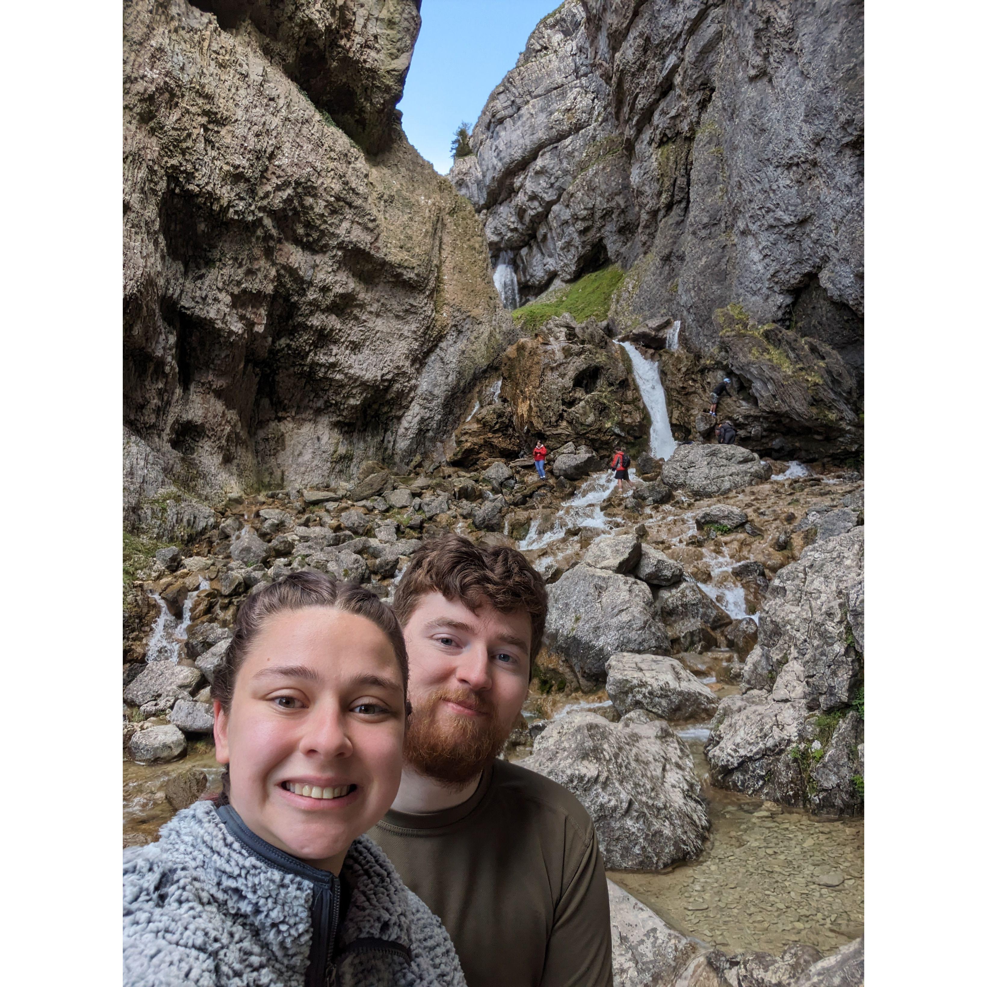 Our very first selfie! Also the hiking spot we ended up getting engaged at!