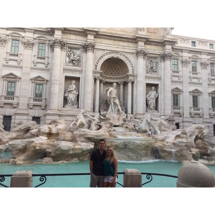 Sunrise at Trevi Fountain Italy 2017