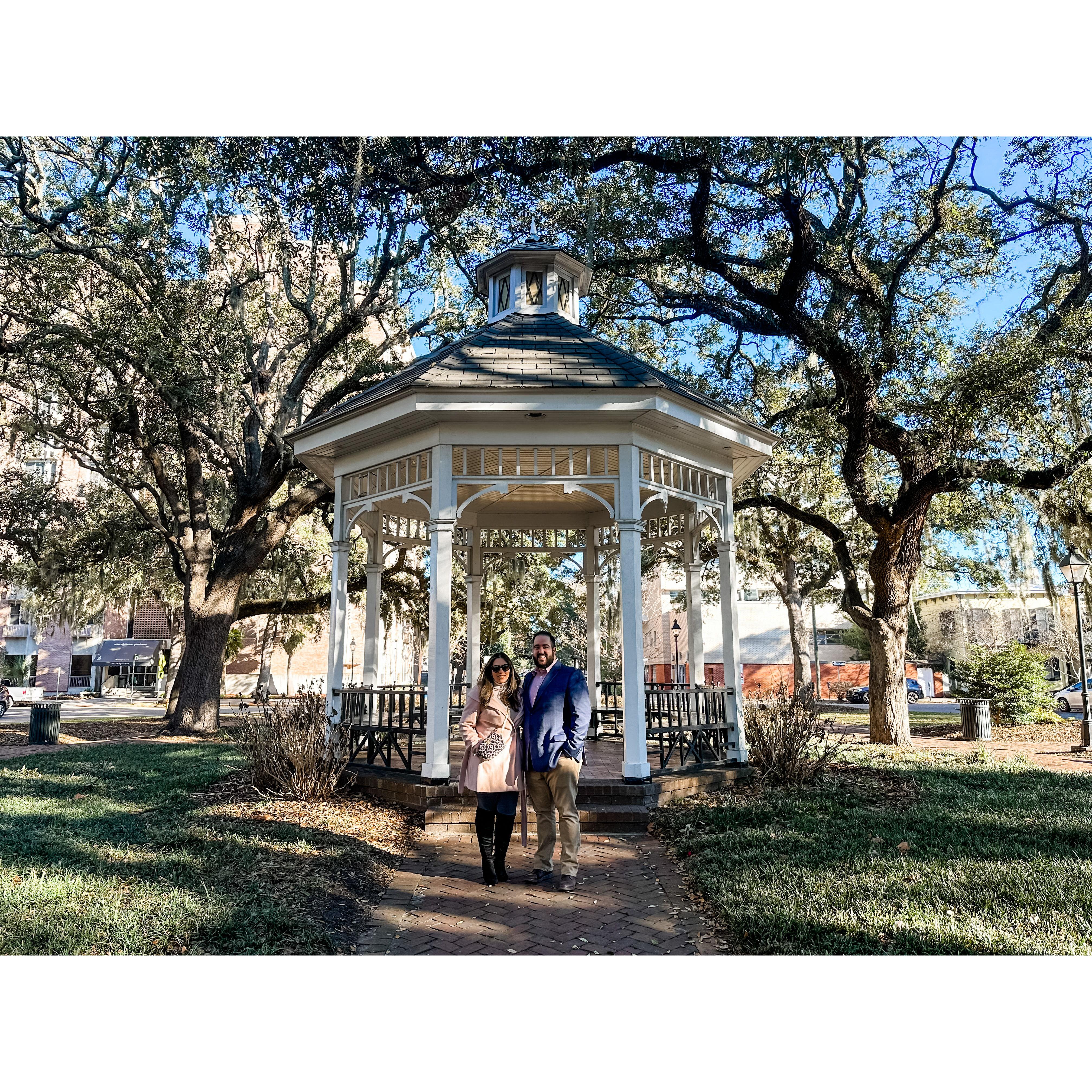 Right before we got engaged in Savannah, GA-January 2023