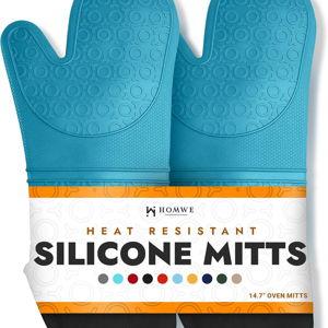 Oven Mitts (Aqua/Black 14.7")