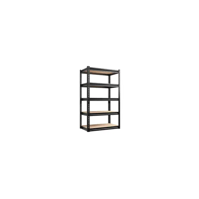 WhizMax 5-Tier Storage Shelves, Heavy Duty Metal Shelving Unit, Adjustable Garage Storage Shelving Utility Rack, 48" L x 18" W x 73" H, Black
