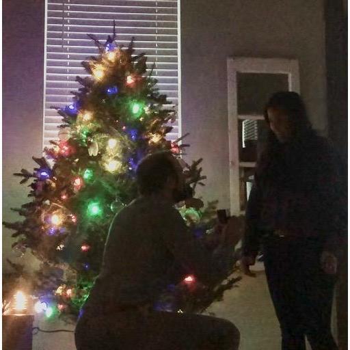 Capturing the moment Kyle asked and she said "yes!" December 21, 2019.