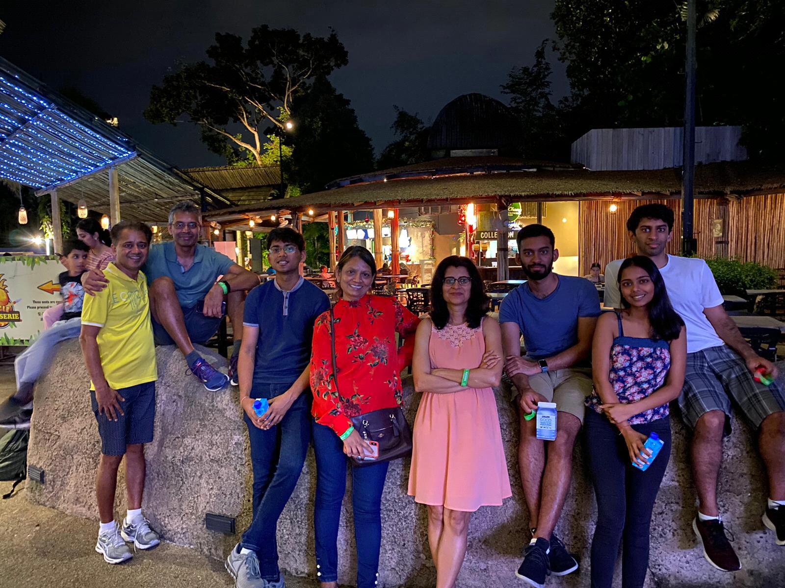 (Winter 2019) Ready for a night safari! Missing Kinjal's older sister, Pooja!