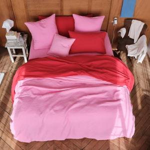 Housse de couette en lin lavé - Rose Garance
