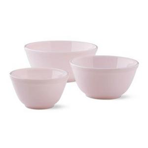 Mosser Glass Mixing Bowls, Set of 3, Pink