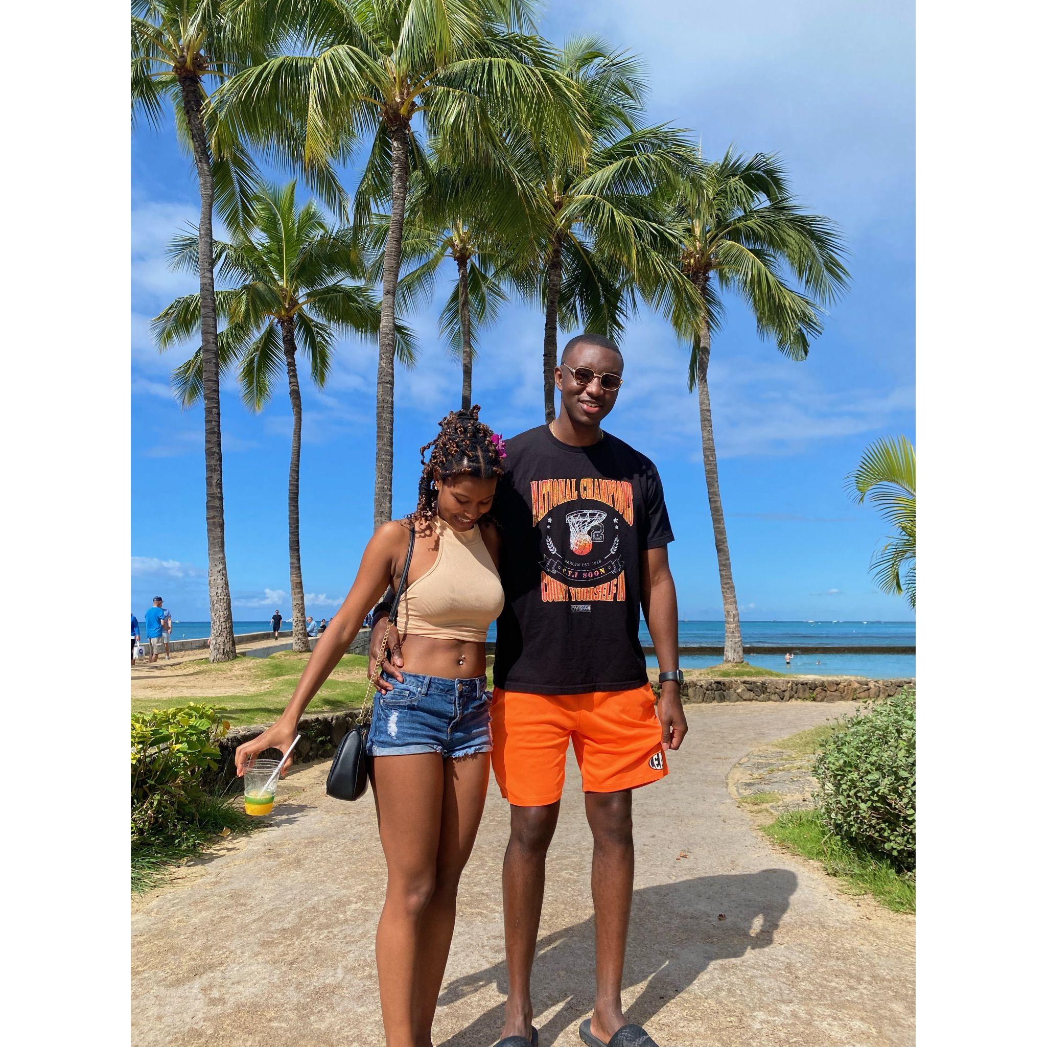 First trip out of the state to Hawaii for Pervis 26th birthday