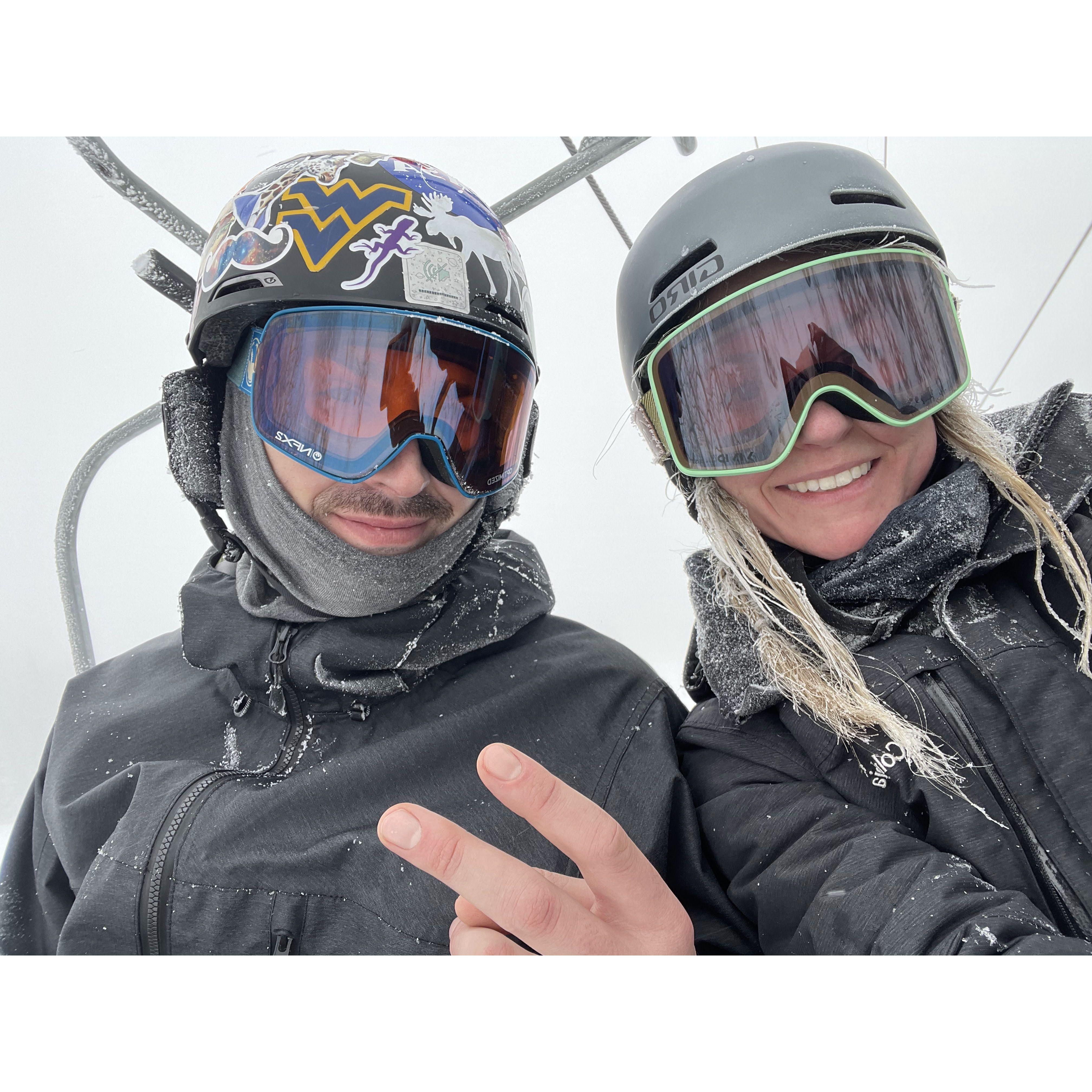 Snowboarding in Steamboat Springs, CO